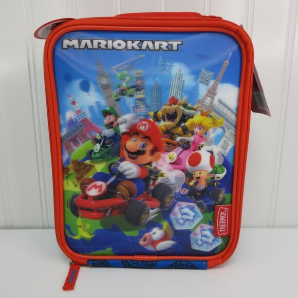 Thermos Kids Lunch Box Super Mario Bros Reusable Single Compartment Upright New - Picture 1 of 11